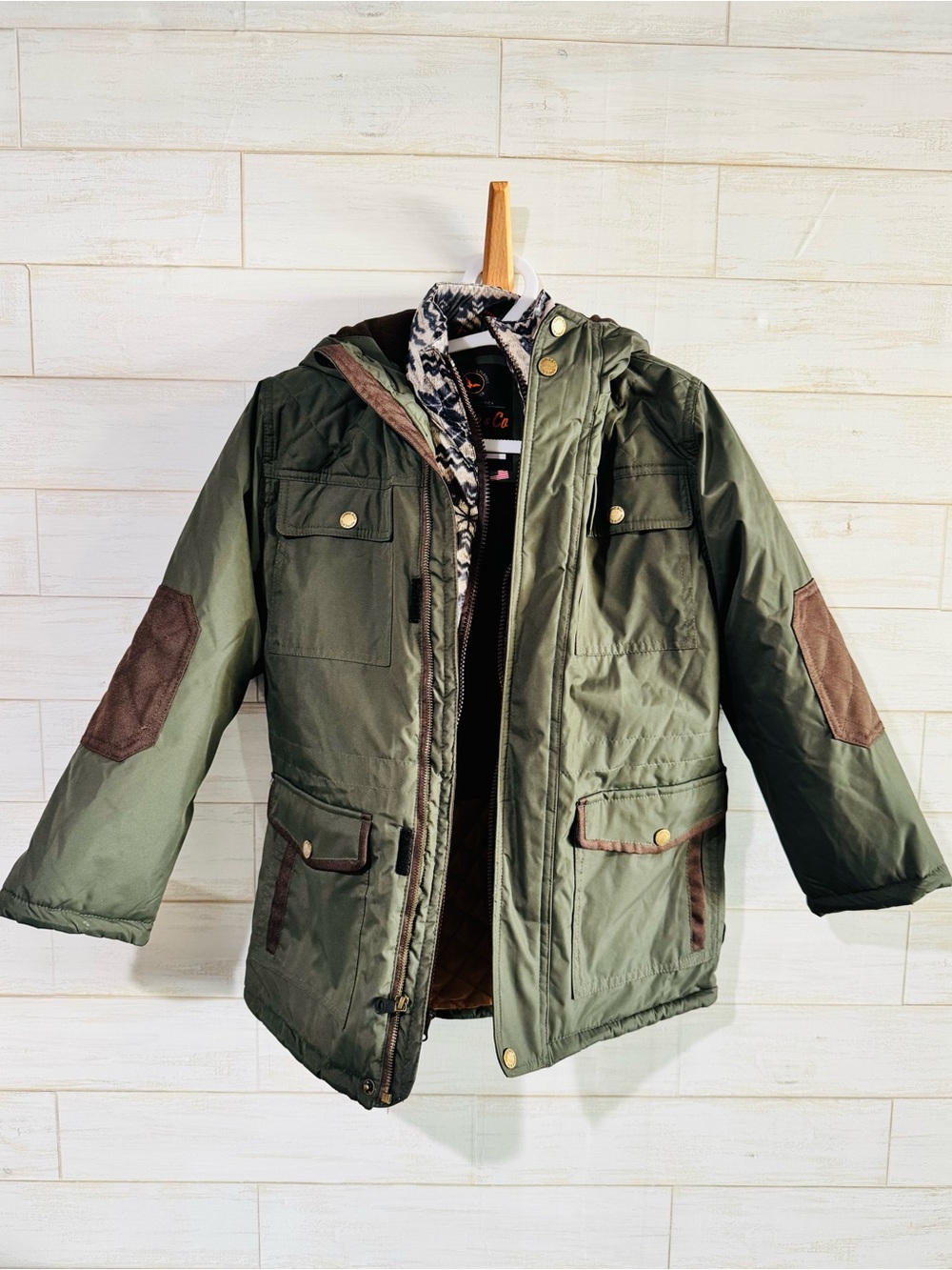 Hawke & Co Brown Fleece-Lined Jacket Interior